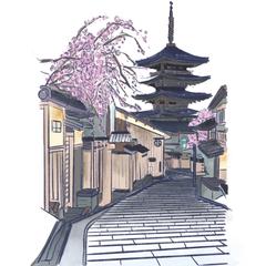 スキンケアブランド DAMDAM様 京都MAPイラスト