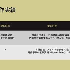 主な制作実績