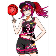 動きのあるキャラクター上半身清書例