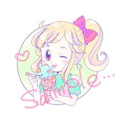 アイスクリームの食べる子