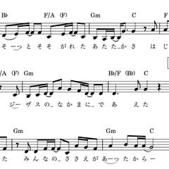 AIで出力された音源の楽譜化。