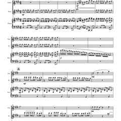 メドレー曲のアンサンブル楽譜作成。
