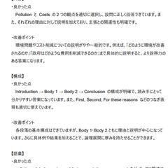 観点別フィードバック例