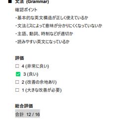 英検準1級ライティング評価シート例