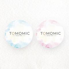 やわらかな水彩表現のロゴデザイン