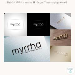 仙台のヨガサロンmyrrha様のロゴデザイン