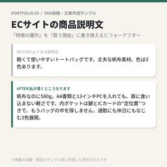 ECサイト商品説明文のビフォーアフター制作例