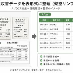 領収書データをCSV形式に整理