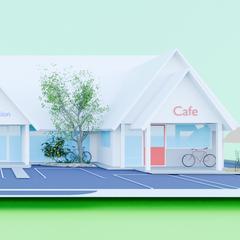 店舗の駐車計画、植栽計画など