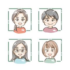 施設職員の似顔絵イラスト