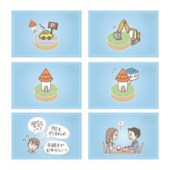 土地家屋調査士事務所のHP説明イラスト