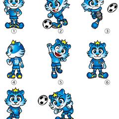 サッカーチームのキャラクターデザイン