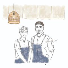 お店のメニュー表に載せるイラストとして