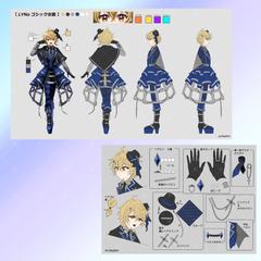 Vライバー　LYNa　ゴシック衣装　三面図サンプル