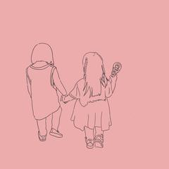 姉妹のアイコン作成