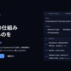 AI開発・業務ツール構築ポートフォリオ
