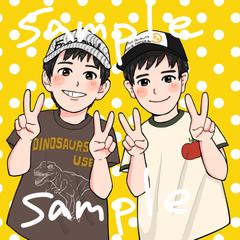 お子様の似顔絵イラスト制作