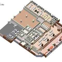 旭川中央郵便局鳥瞰図　CGパース