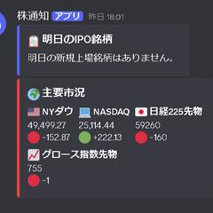 IPO・市況Daily Discord通知Bot