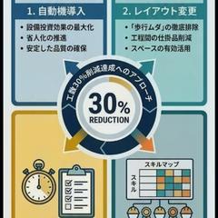 ​製造現場の工数30%削減を実現した「4つの改善手法」公開