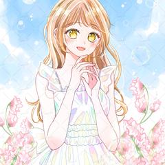 お花畑と女の子