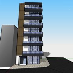 sketchupを利用した外観パース作成
