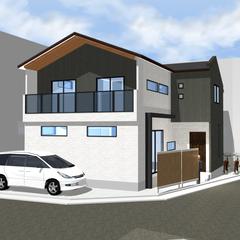 マイホームデザイナーを使用した住宅外観パース事例