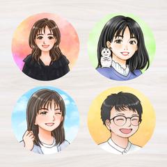 SNS用の似顔絵アイコン