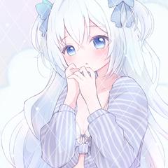 水色ベースの女の子