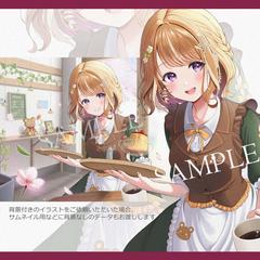 配信者様向け背景付きイラスト