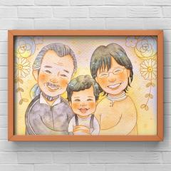 ふんわりあたたかい似顔絵