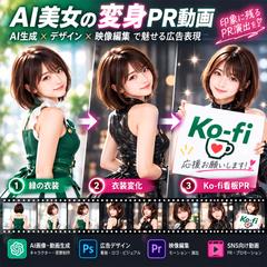 AI美女の変身PR動画｜オリジナル制作
