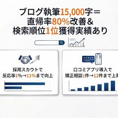 SEO対策、ブログ、口コミ、採用などを強みにしています。