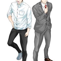 双子キャラクターイラスト