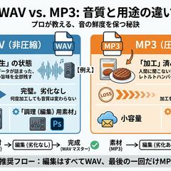 【技術解説】WAVとMP3の違いと使い分け