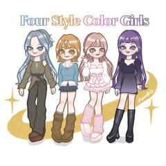 ポップで可愛いらしいキャラクターイラスト