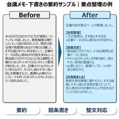 会議メモ・下書きの要約サンプル｜要点整理の例