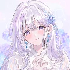 透明感のある儚い雰囲気の女性キャラクターアイコン制作