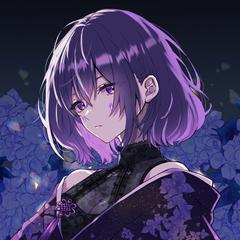 ガラスの涙を纏う幻想的な女性キャラクターイラスト