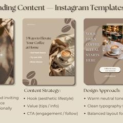 カフェ向けSNSデザイン（Instagramテンプレート）