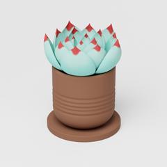 観葉植物（エケベリア）のCG