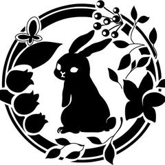 鈴蘭、うさぎの紋様