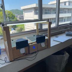 農業高校に収めた水耕栽培装置