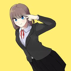 アイコン作成　女の子・学生・腰上(1000円)