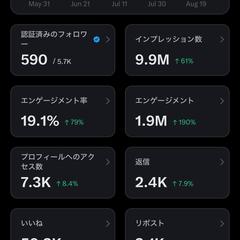 SNSの実績データ