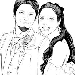 ウェディングイラスト作成