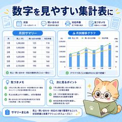 月別・担当者別の集計サンプル