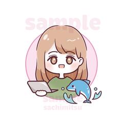 イルカさんがかわいい！飛び出すプロフィールアイコン