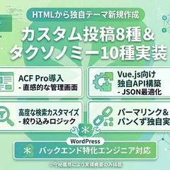 コーポレートサイトWP構築 | 独自テーマ作成