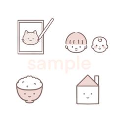 シンプルな線と少ない色での作成も可能です